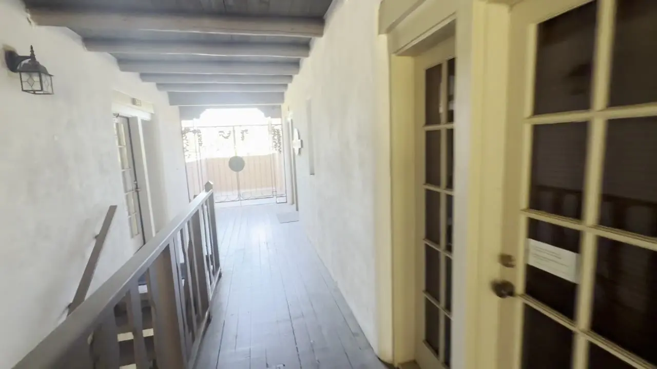The upstairs hallway
